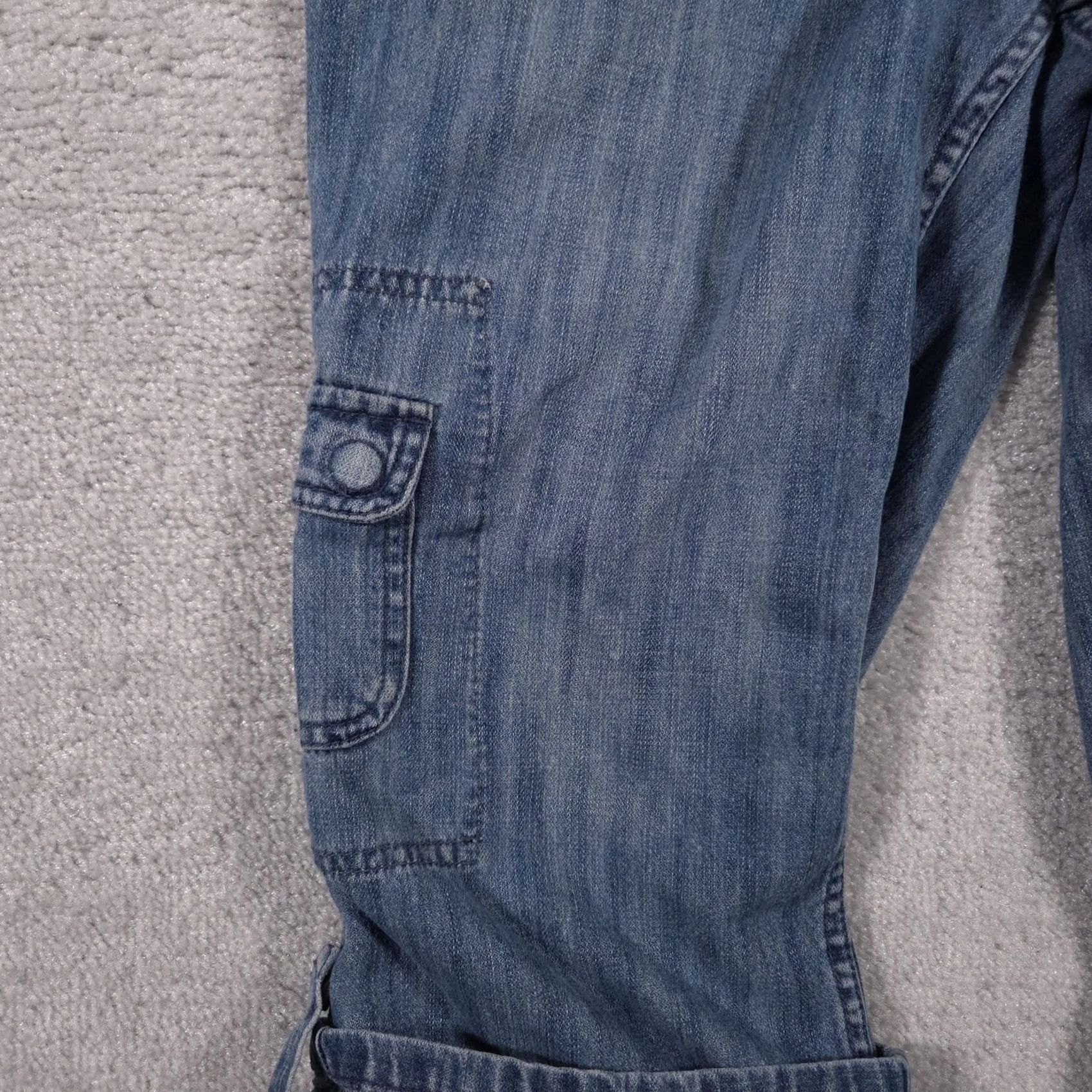Vintage Christopher & Banks Cargo Capri Jeans Womens 12 Denim Casual Size 34" / US 12 / IT 48 - 4 Thumbnail