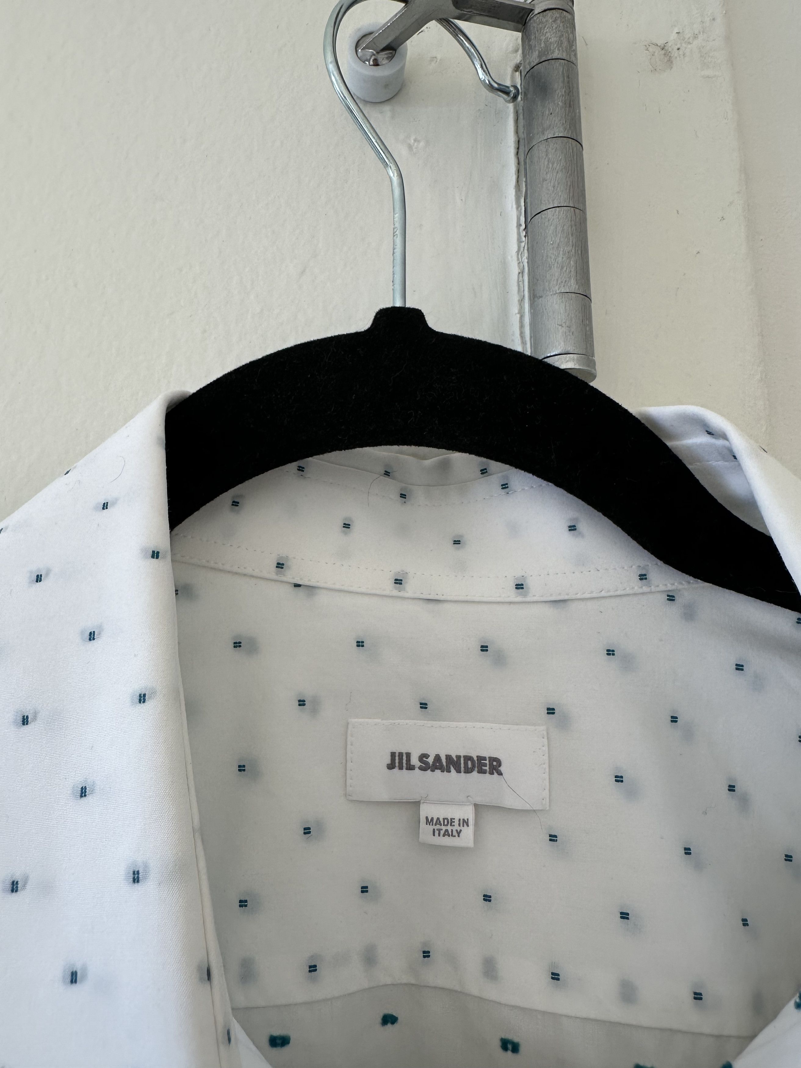 Jil Sander Jil Sander Polka Dot Embroidered Button Up Shirt Size US M / EU 48-50 / 2 - 3 Thumbnail