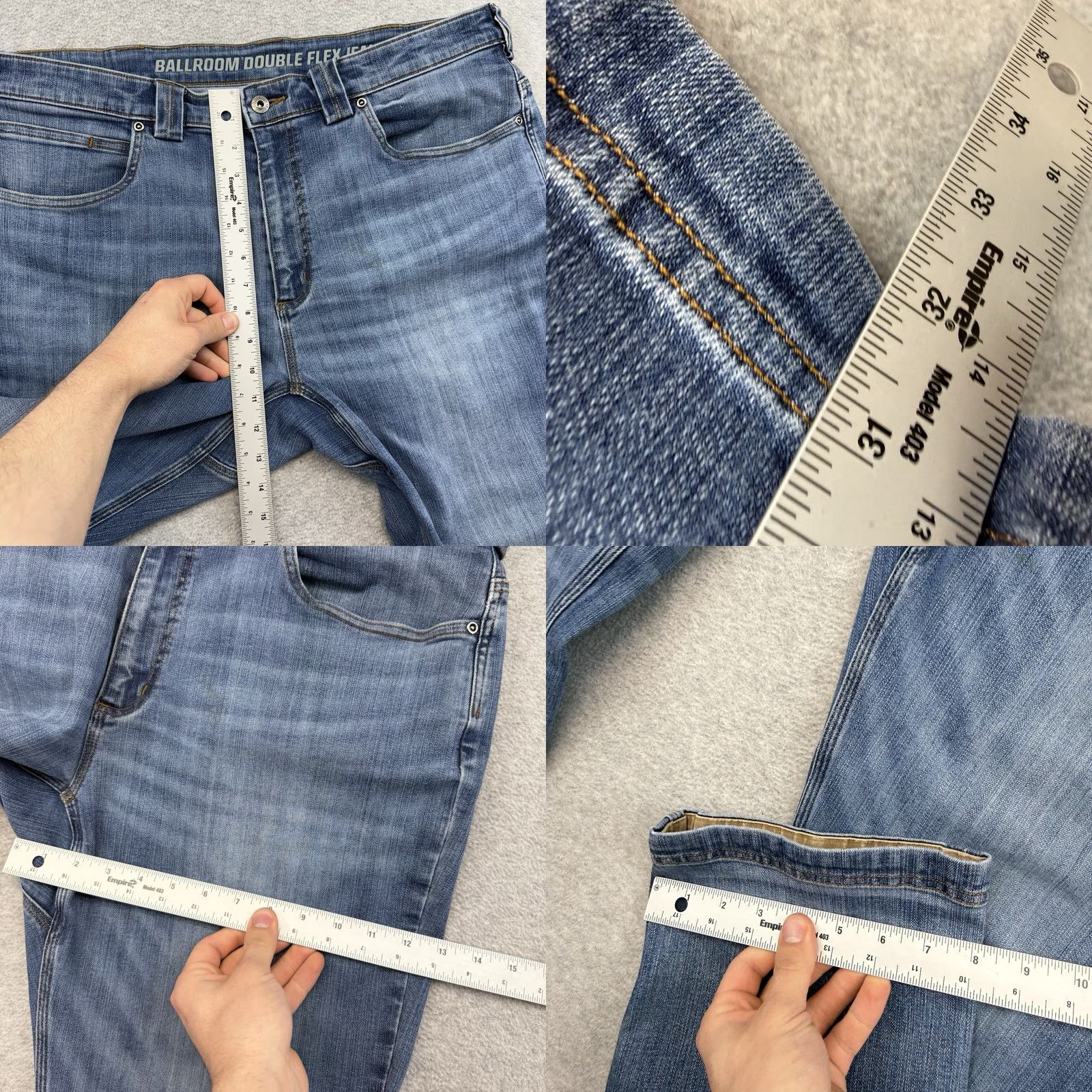 CO Duluth Jeans Mens 38x32 Blue Slim Fit Ballroom Double Flex Jean Size US 38 / EU 54 - 8 Thumbnail