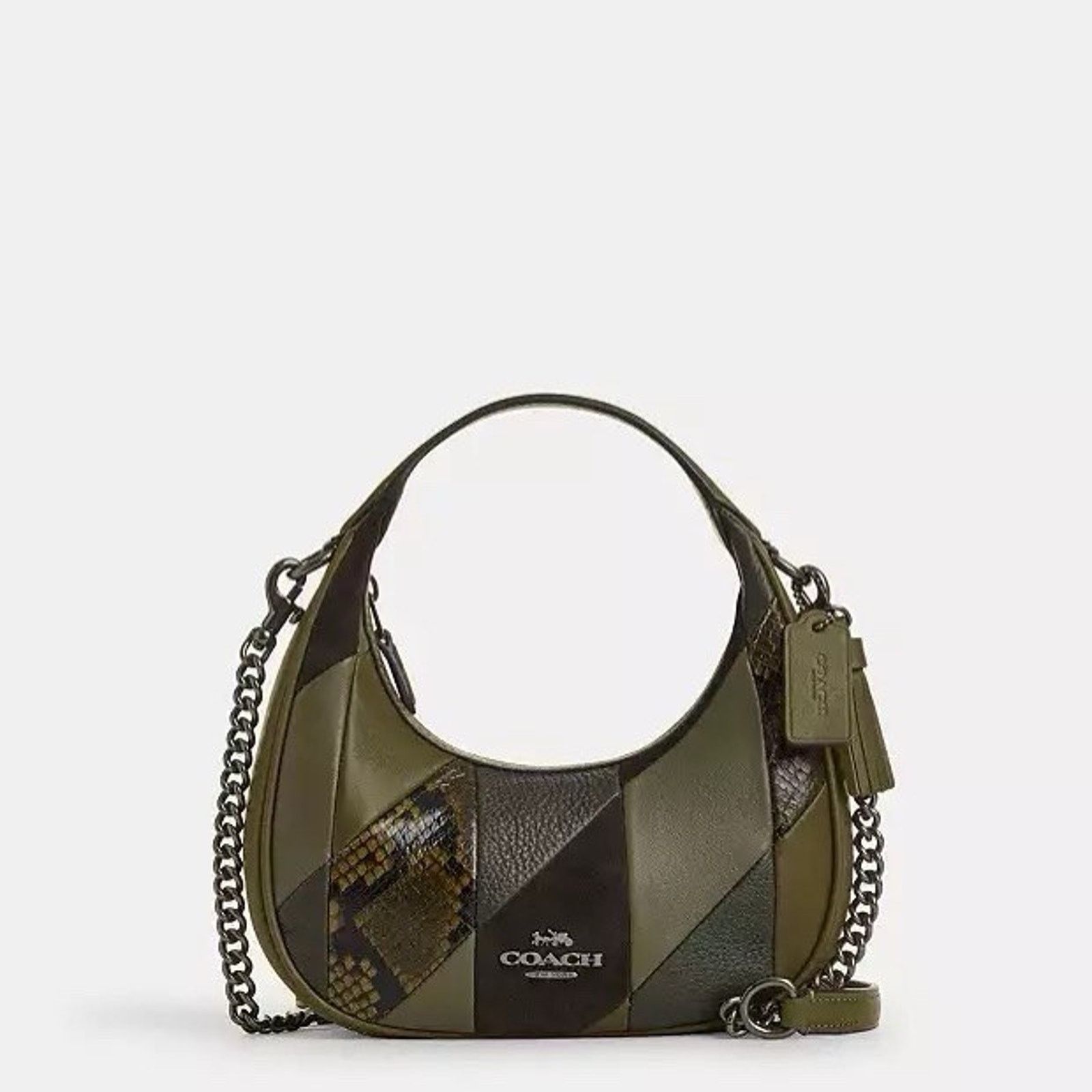 Coach NWT Coach Carmen Mini Crossbody Bag CCE64 Gunmetal/Olive Size ONE SIZE - 6 Thumbnail