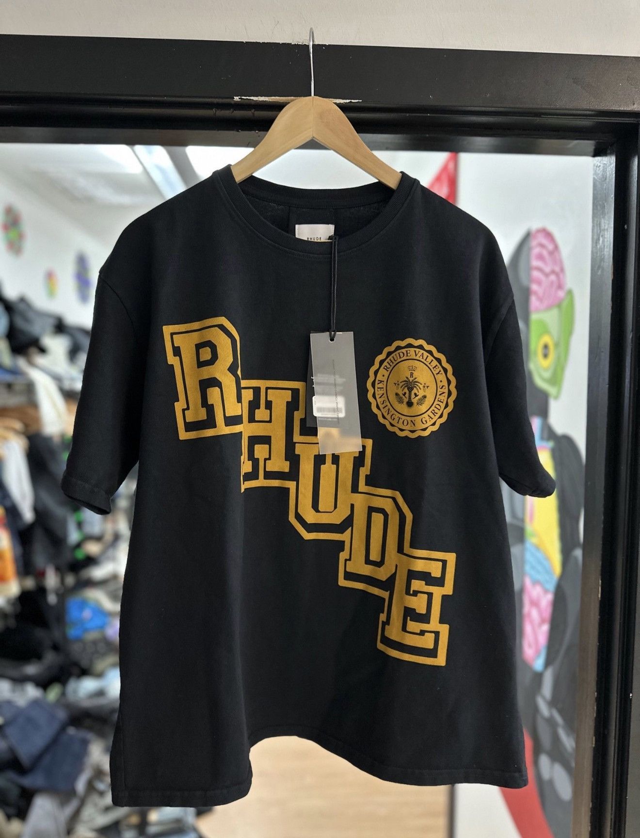 Rhude Rhude Collegiate Black Tshirt Size US M / EU 48-50 / 2 - 1 Thumbnail
