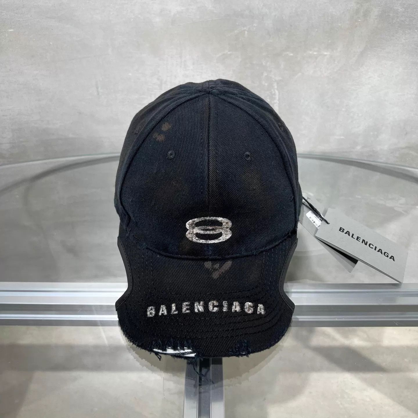 Balenciaga Balenciaga Dye Washed Double Ring Destroyed Cap M Size ONE SIZE - 1 Thumbnail