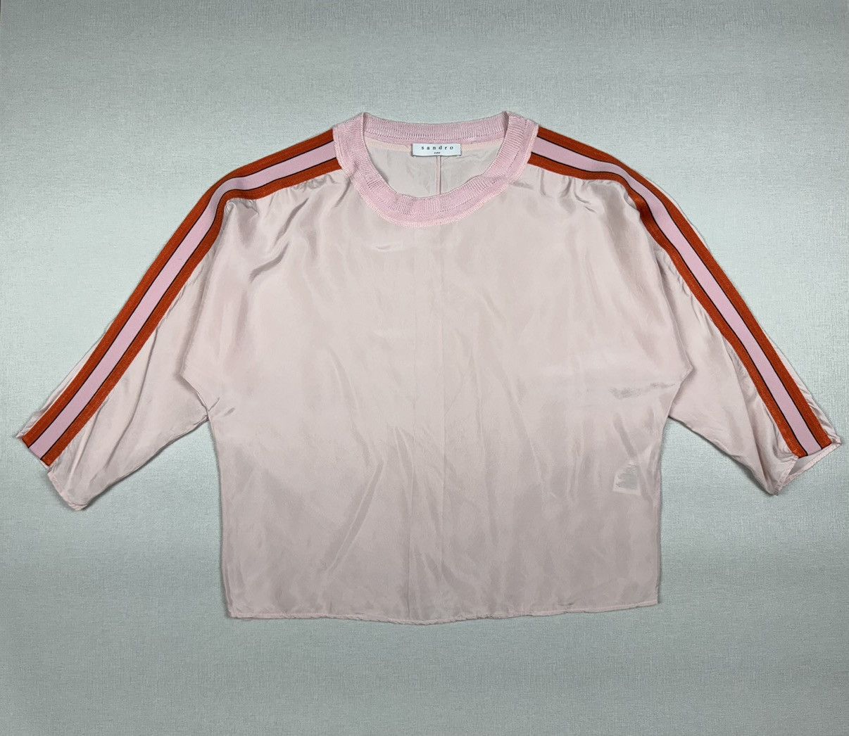 Sandro Women’s Sandro Top Silk Blouse Long Sleeve Shirt size 3 Size M / US 6-8 / IT 42-44 - 1 Thumbnail