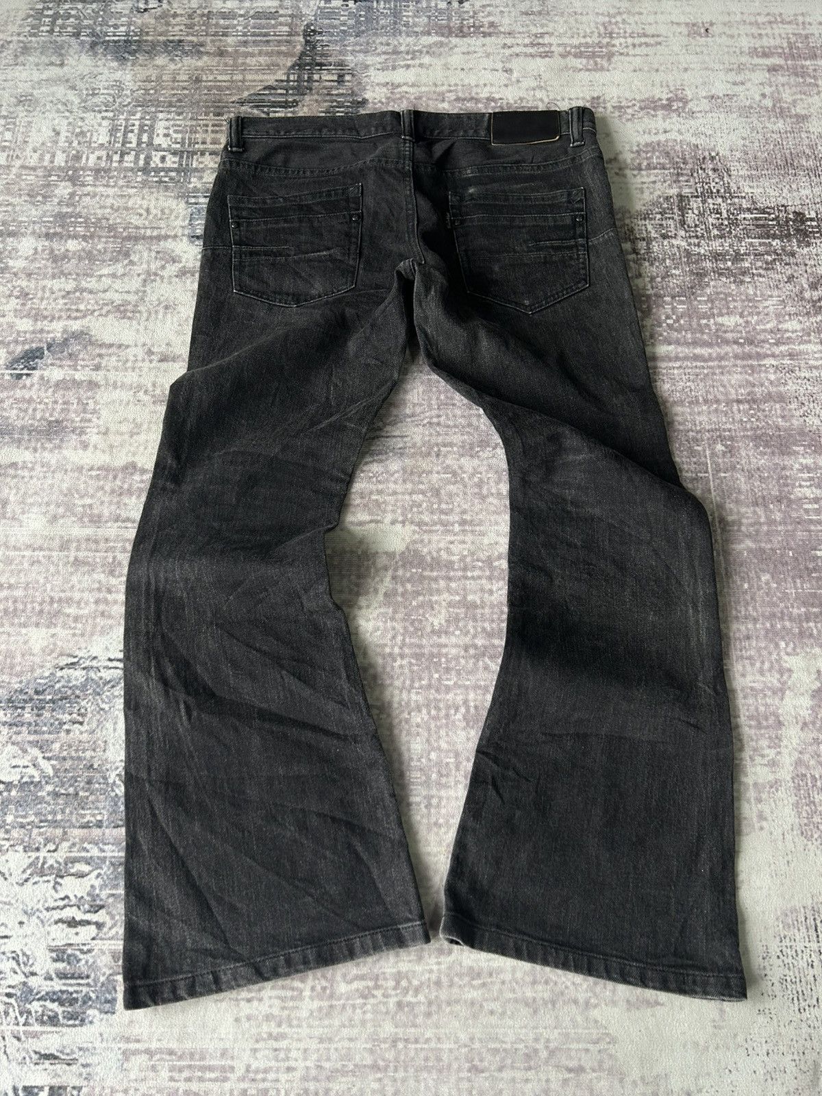 Tornado Mart Tornado Mart Flared Punk Allblack Jeans Size US 34 / EU 50 - 2 Thumbnail