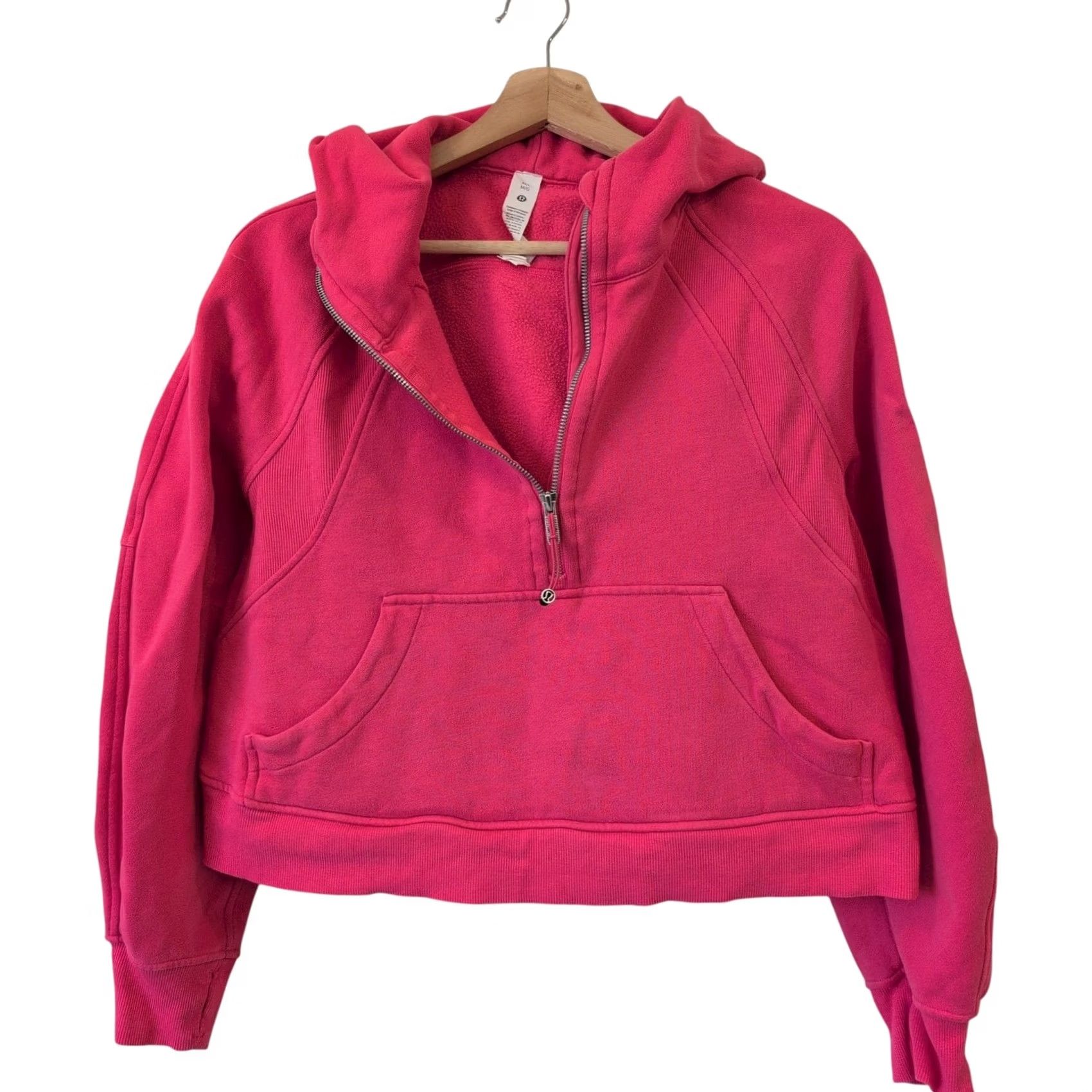 Lululemon Lululemon Hoodie Pullover Crop Scuba Boxy Pink 1/2 Zip M/L Womens Excellent Size M / US 6-8 / IT 42-44 - 2 Thumbnail
