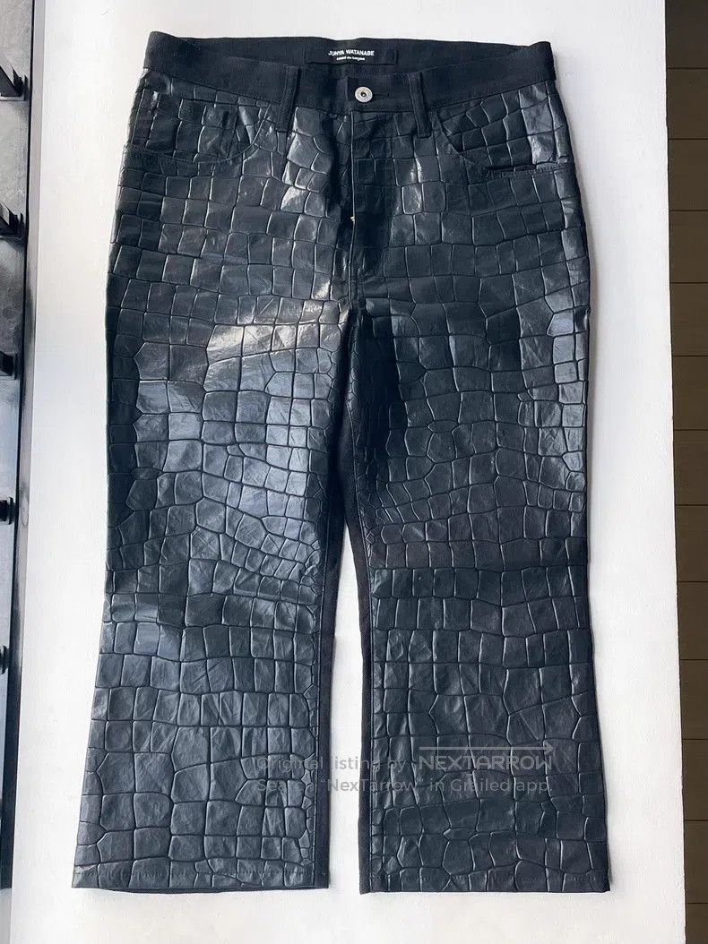 Junya Watanabe Junya Watanabe size S Snake print faux leather wide-leg pa Size US 27 - 1 Thumbnail