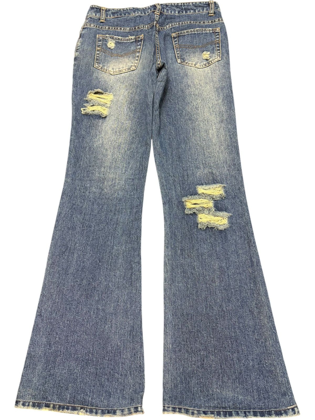Hysteric Glamour Vintage Japanese Brand Ripped Distress Flare Jeans Size 29" - 2 Thumbnail