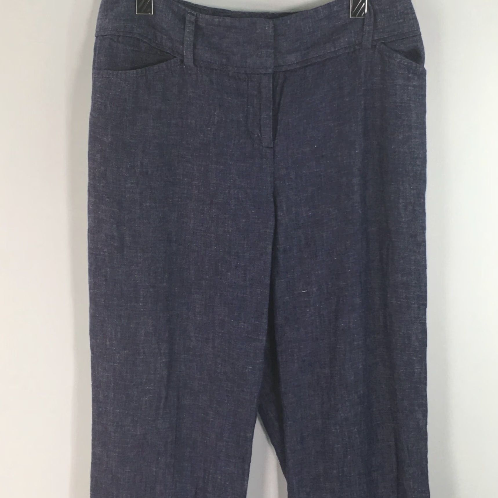 Vintage VINTAGE Dress Pants Blue Size 28 Regular Straight Flat Front Casual Pants Womens Size 28" / US 6 / IT 42 - 3 Thumbnail