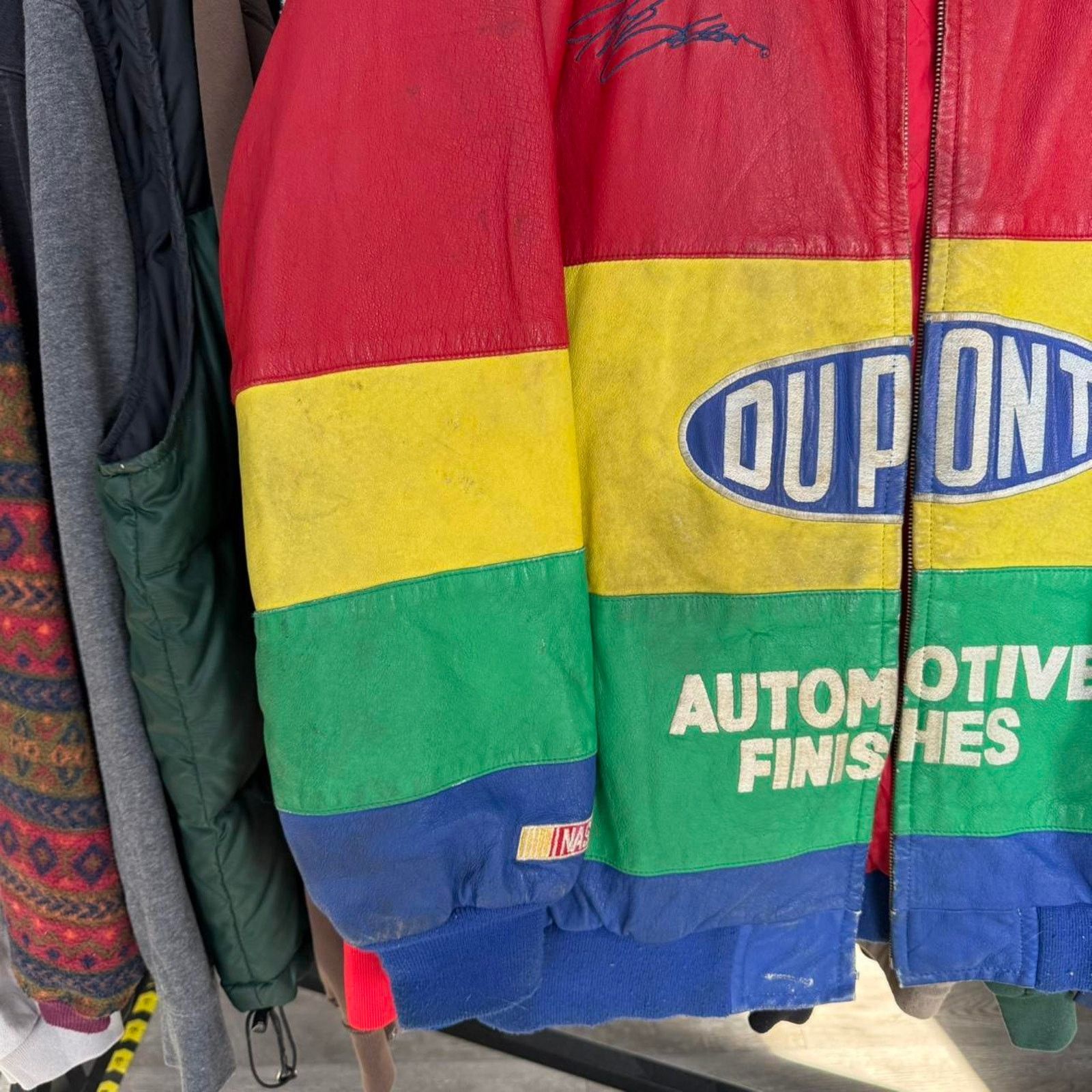 Chase Authentics Vintage 90s Dupont Leather Racing Jacket on Chase Tag Size US XXL / EU 58 / 5 - 4 Thumbnail