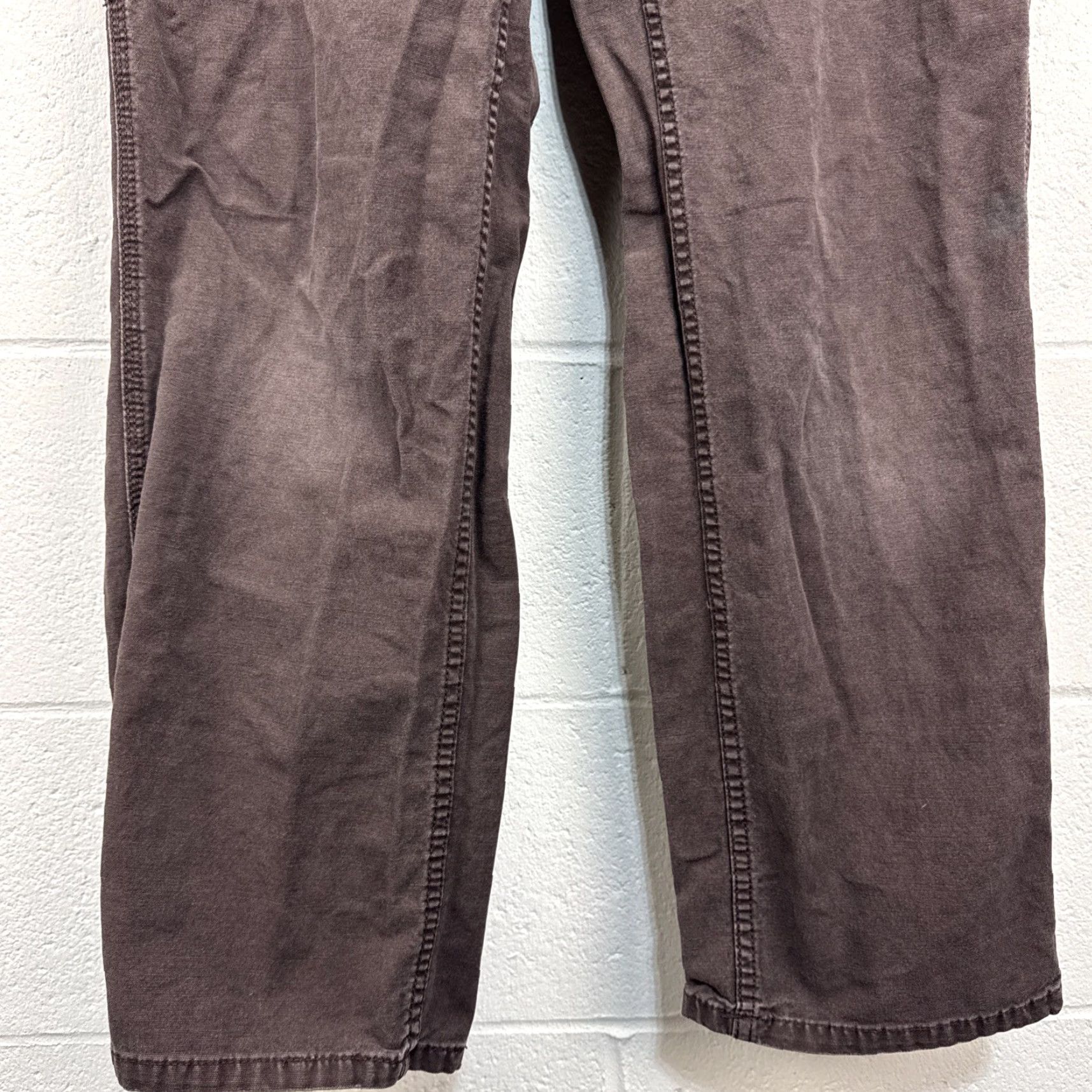 Carhartt VINTAGE Carhartt Carpenter Pants Womens 14 Regular Brown Canvas Workwear Size 36" / US 14 / IT 50 - 6 Thumbnail