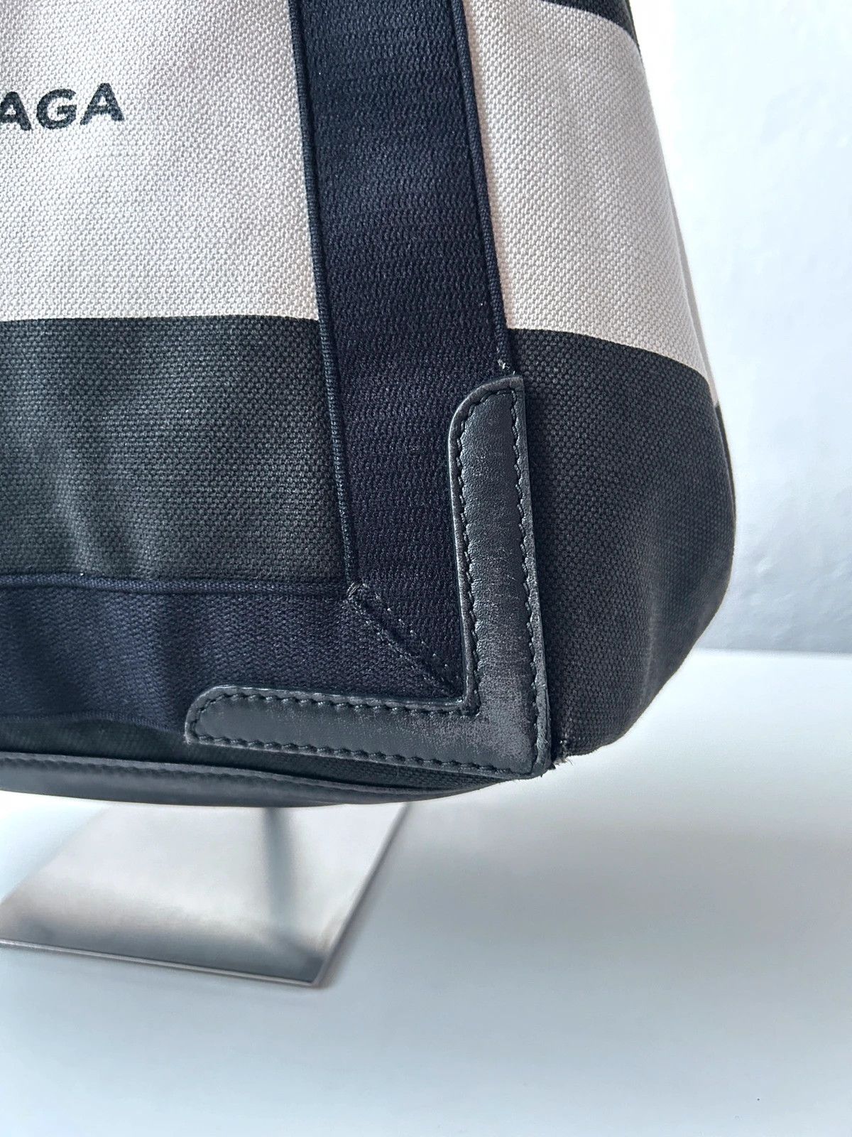 Balenciaga Balenciaga navy cabas logo tote bag small Size ONE SIZE - 9 Thumbnail