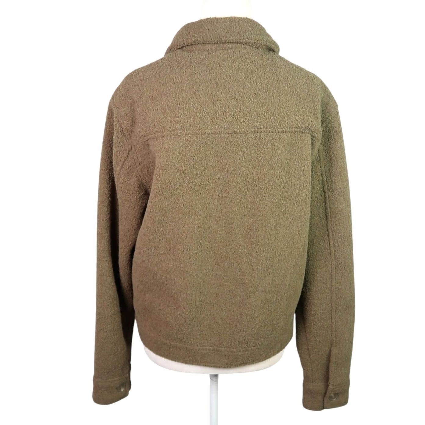 Joie Joie Olive Green Sherpa Teddy Button Front Jacket M Womens Regular Short Long Sleeve Solid Casual Fall Spring Winter Adjusted Front Jacket Size M / US 6-8 / IT 42-44 - 4 Thumbnail