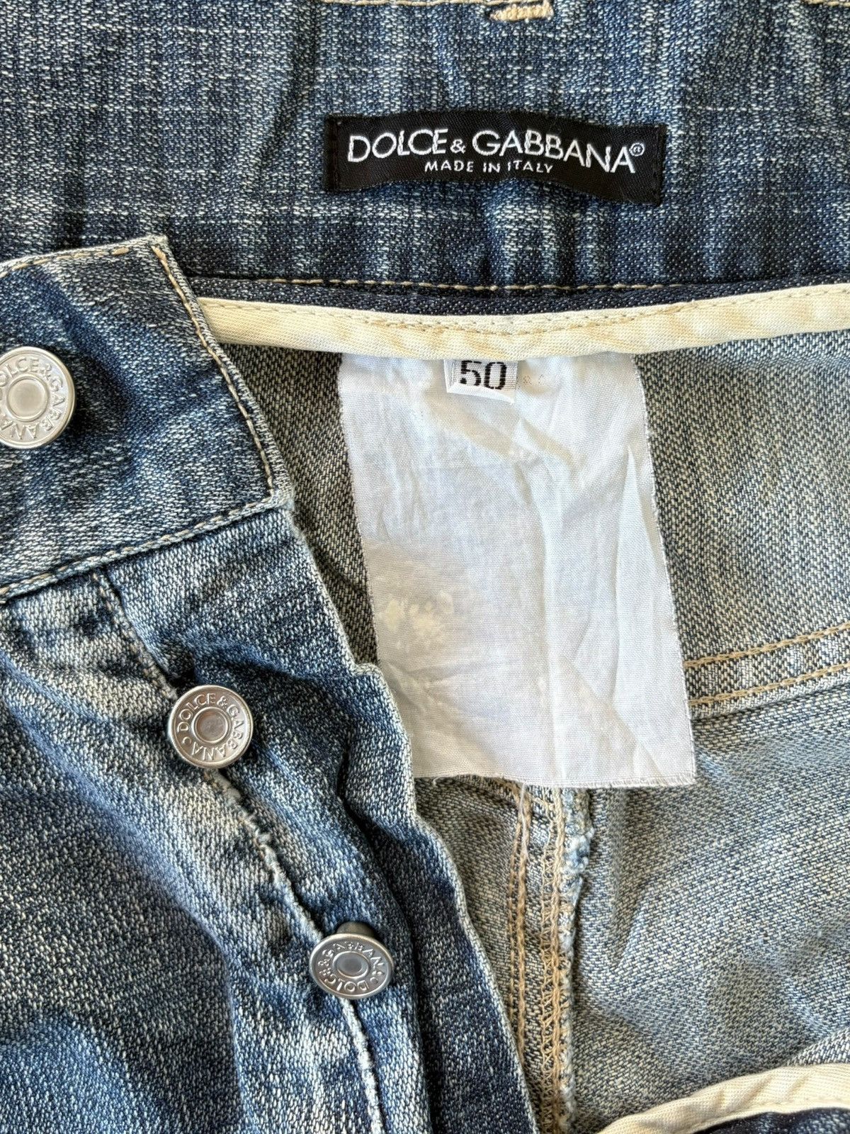 Dolce & Gabbana Vintage Dolce Gabbana Bandana Mud Wash Distress Baggy Jeans Size US 35 - 5 Thumbnail