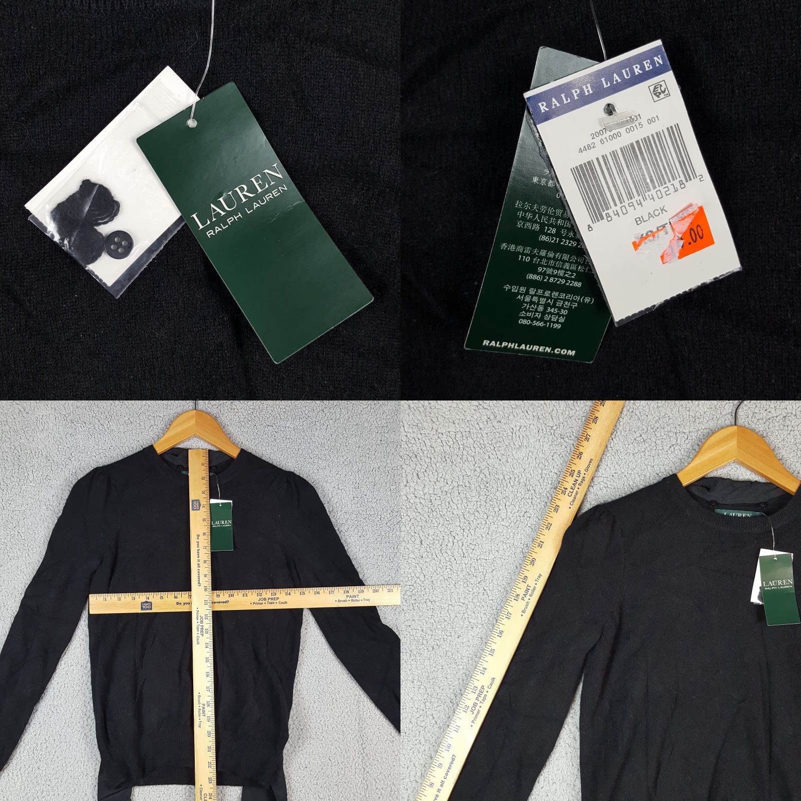 Ralph Lauren VINTAGE Lauren Ralph Lauren Black Cashmere Knit Pullover Sweater Women's XS Long Sleeve Crew Neck Preppy 90s Fashion Menswear Size XS / US 0-2 / IT 36-38 - 8 Thumbnail