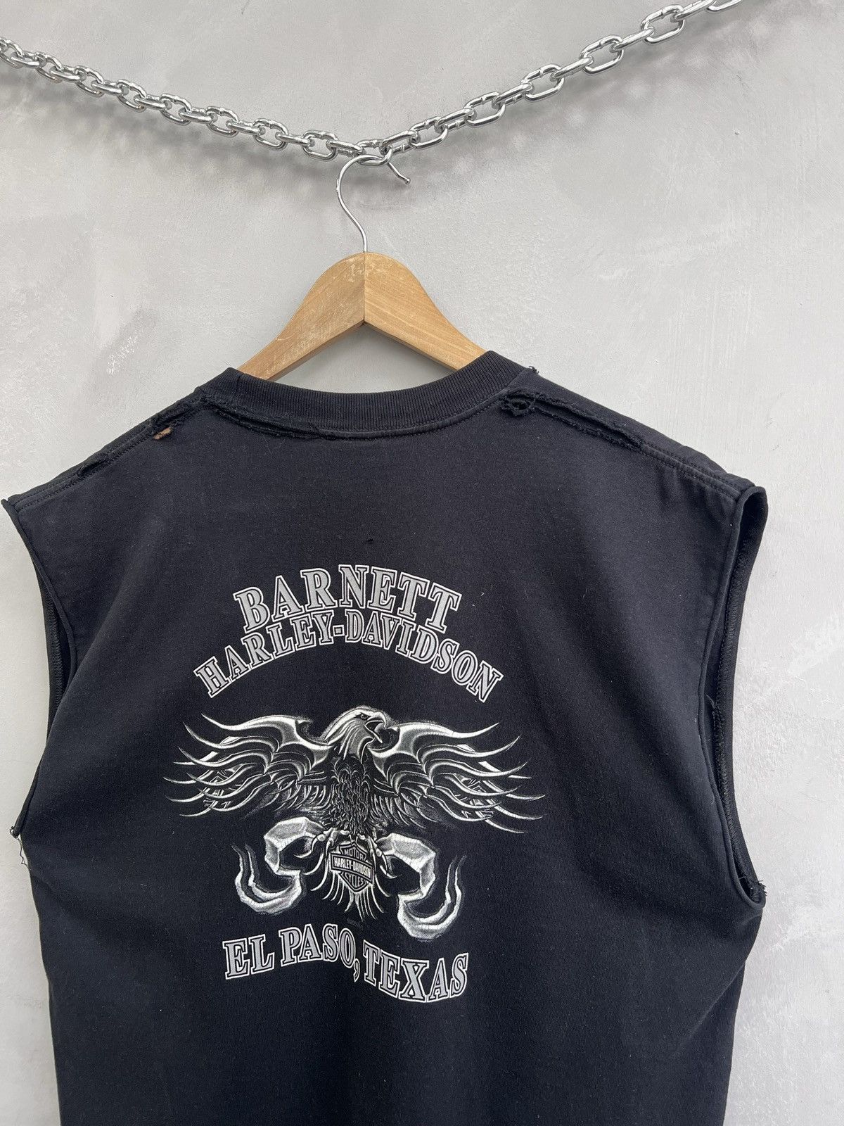 Harley Davidson Vintage 90s y2k Harley Davidson tank top t shirt faded 00s Size US L / EU 52-54 / 3 - 3 Thumbnail