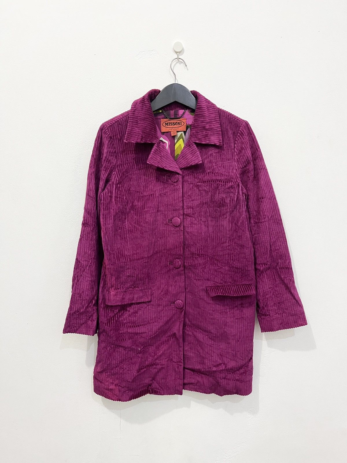 Missoni Vintage Missoni for Target Corduroy Long Coat Size S / US 4 / IT 40 - 1 Thumbnail