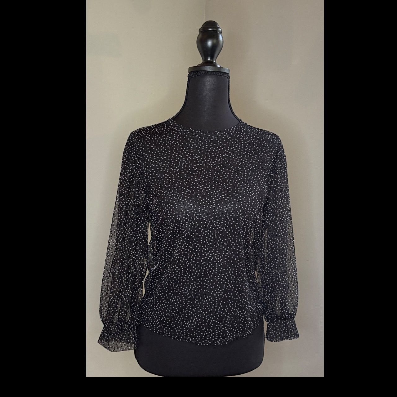 Anthropologie Anthropologie polka dot sheer black Size XS / US 0-2 / IT 36-38 - 3 Thumbnail