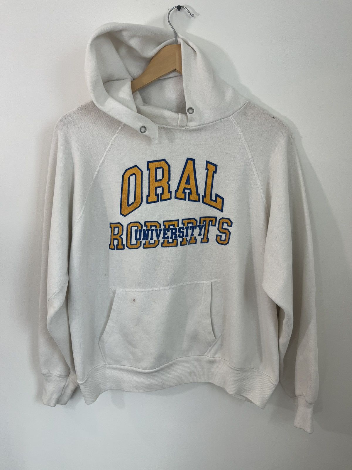 Vintage ORAL UNIVERSITY Distressed College Sex Joke Hoodie Size US M / EU 48-50 / 2 - 1 Thumbnail