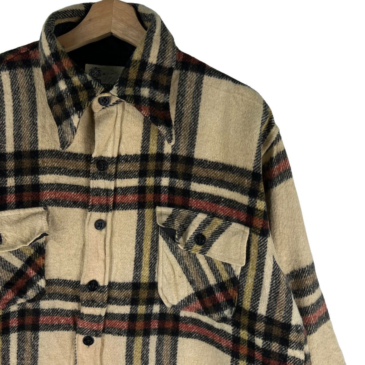 Flannel × Japanese Brand × Vintage 🔥VINTAGE WOOL FLANNEL JACKET BREWSTER TARTAN DESIGN Size US L / EU 52-54 / 3 - 4 Thumbnail