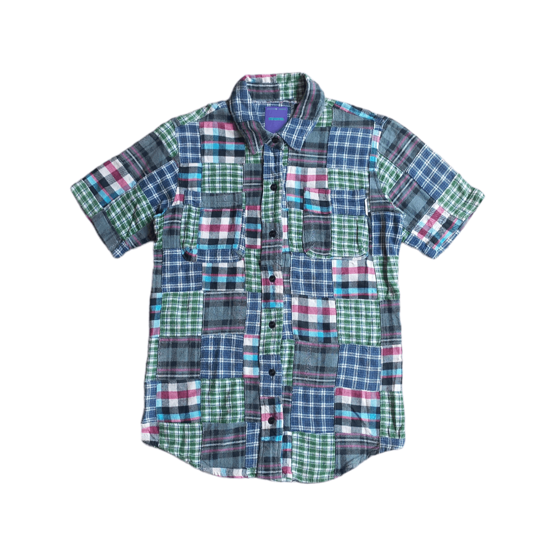 Neighborhood Neighborhood - Patchwork Flannel Short Sleeve Shirt Size US XS / EU 42 / 0 - 1 Thumbnail