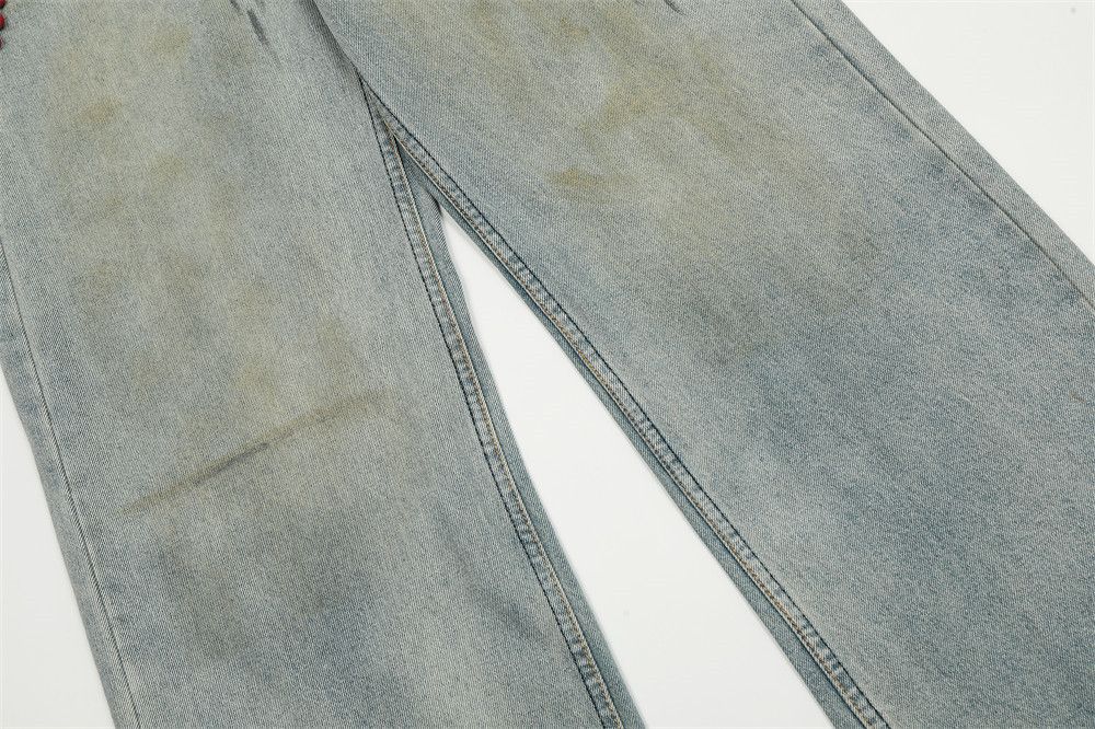 Japanese Brand × Jean American street side chain ink splash distressed jeans Size US 32 / EU 48 - 7 Thumbnail