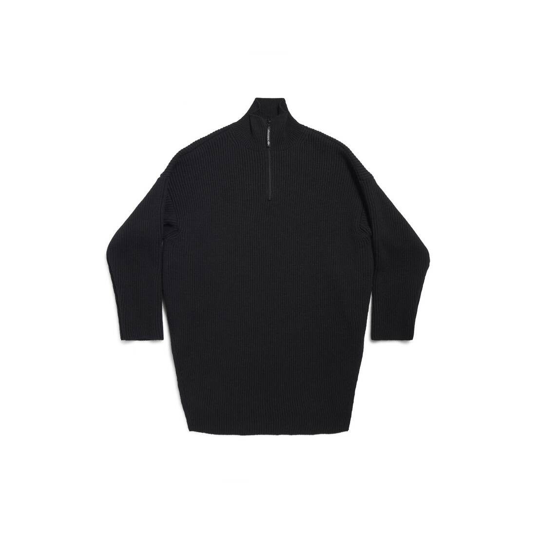 Balenciaga o1tr1nto0126 Half Zip High Neck Poncho in Black Size US S / EU 44-46 / 1 - 5 Thumbnail