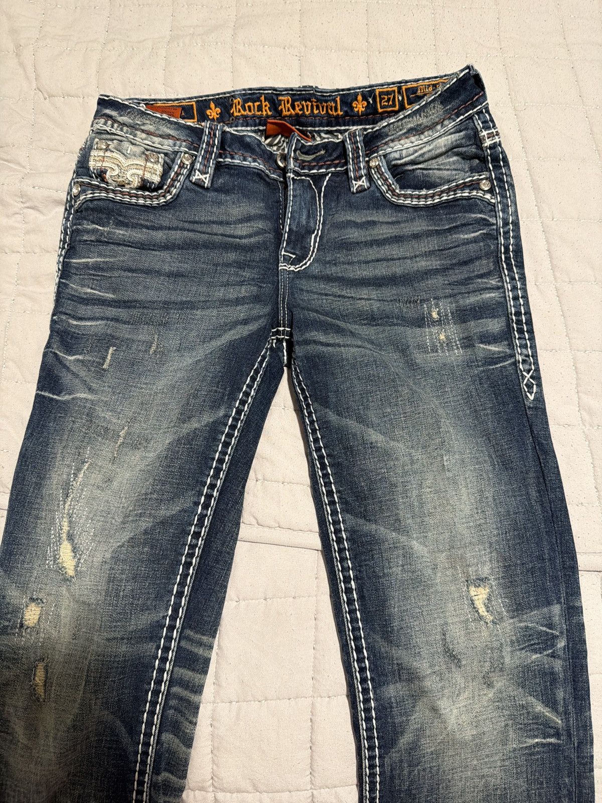 True Religion True Religion Bedazzled Jeans Size 27 Size 27" / US 4 / IT 40 - 4 Thumbnail