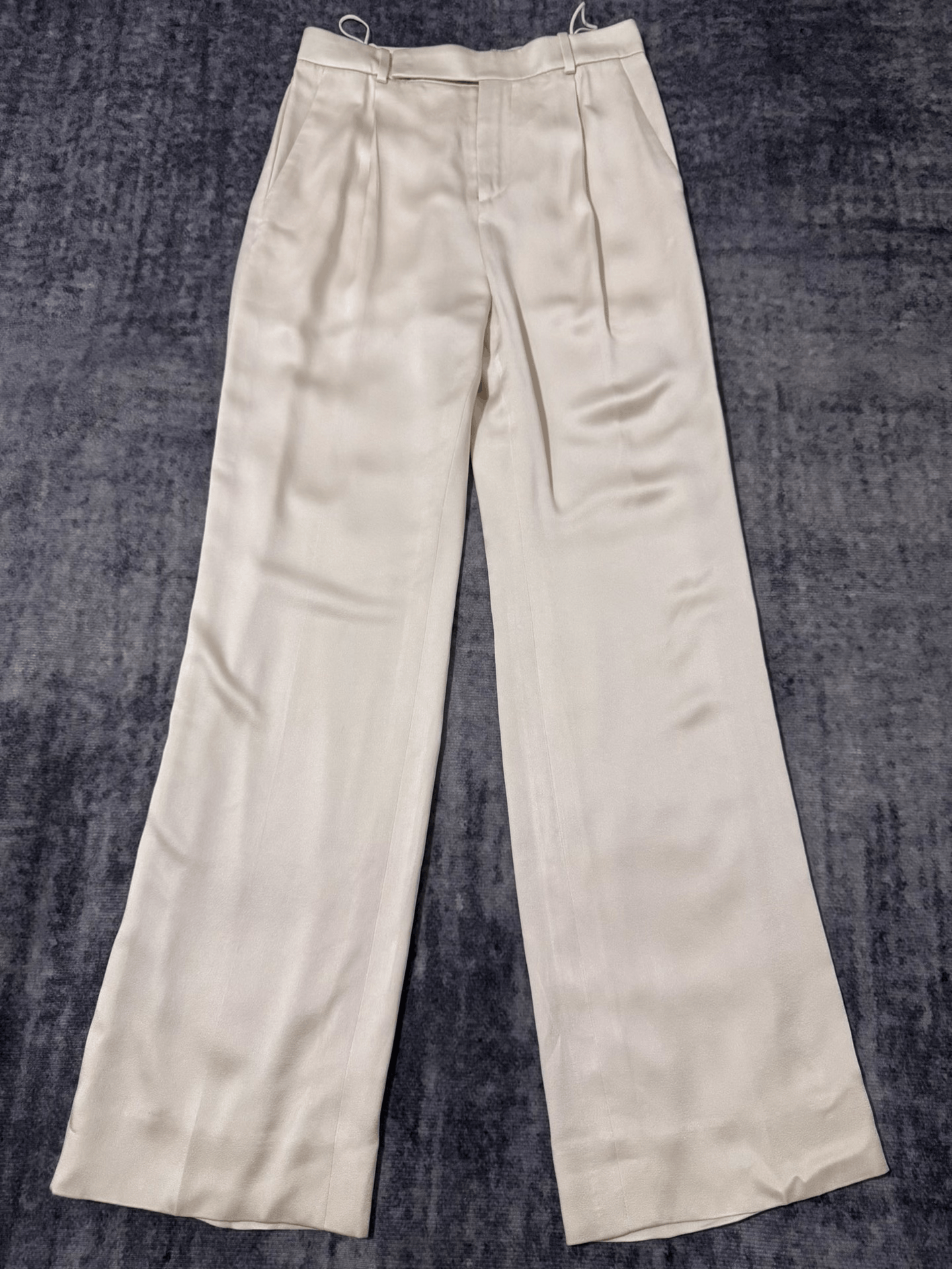 Saint Laurent Paris Saint Laurent 23SS Beige Wide-Leg Pants Size US 26 / EU 42 - 1 Thumbnail
