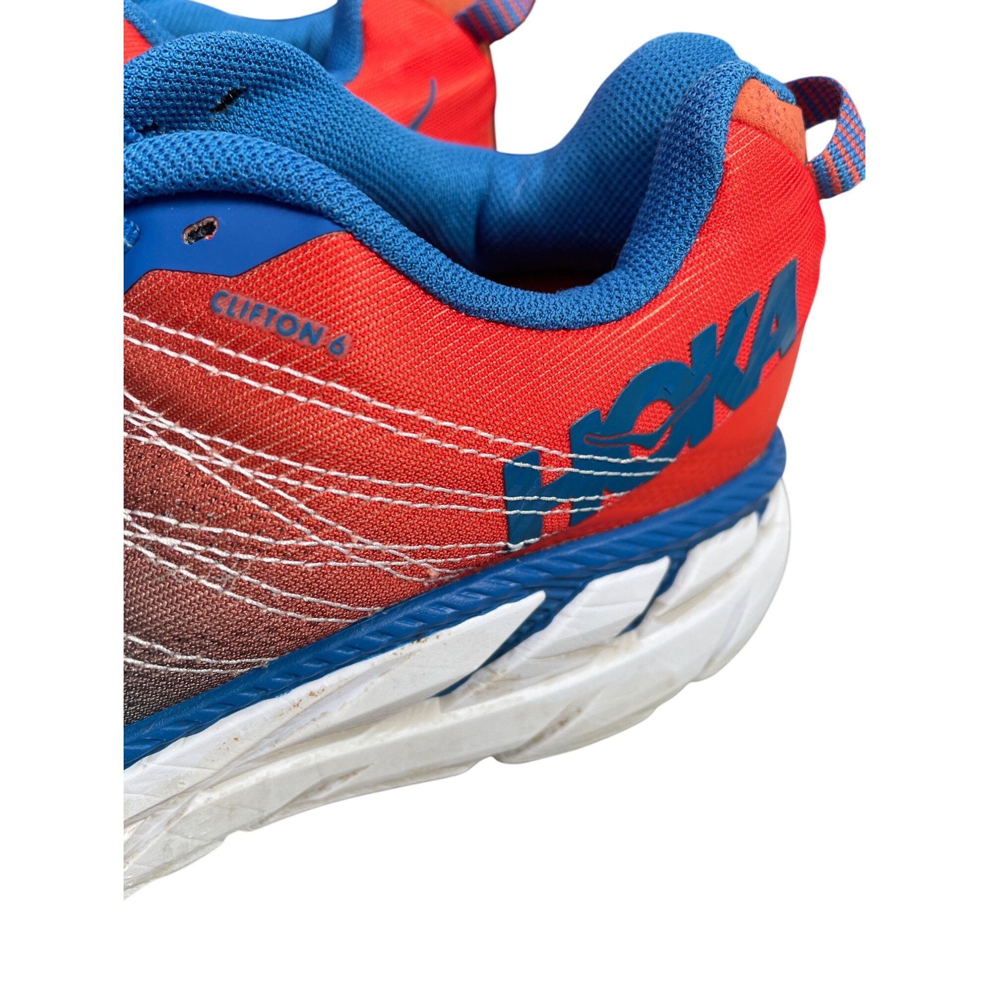 Hoka Hoka Clifton 6 Mens Blue Orange Mens Running Sneakers Size 9 Size US 9.5 / EU 42-43 - 16 Thumbnail