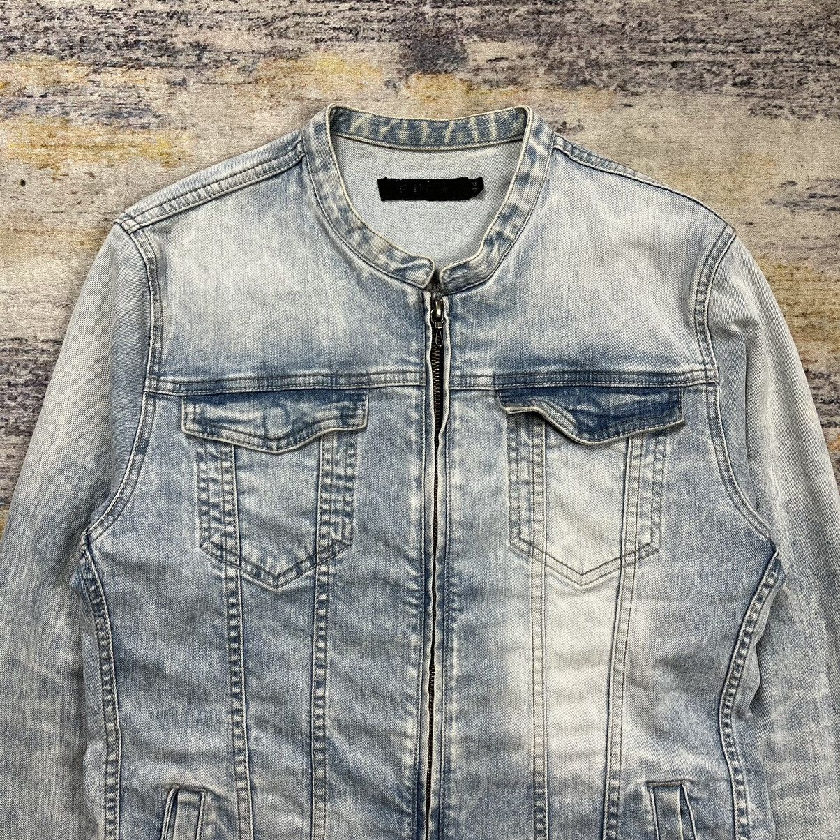 GOSTAR DE FUGA × If Six Was Nine × Le Grande Bleu (L.G.B.) Fuga riders double zipper washed collarless denim jacket Size US S / EU 44-46 / 1 - 4 Thumbnail
