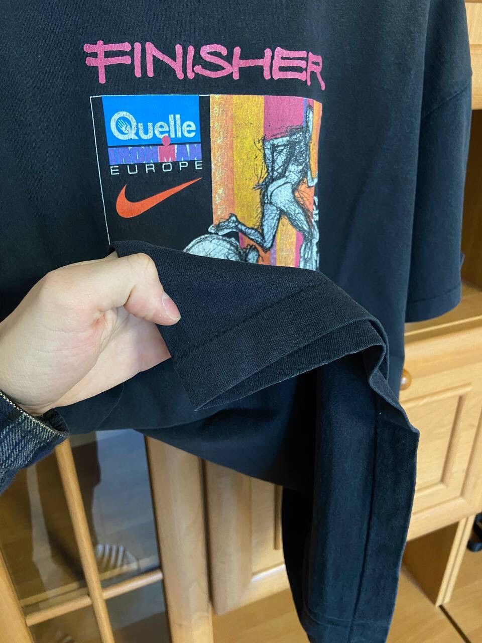 Nike Vintage Nike Quelle Ironman Europe T-Shirt 1996 Size US L / EU 52-54 / 3 - 8 Thumbnail