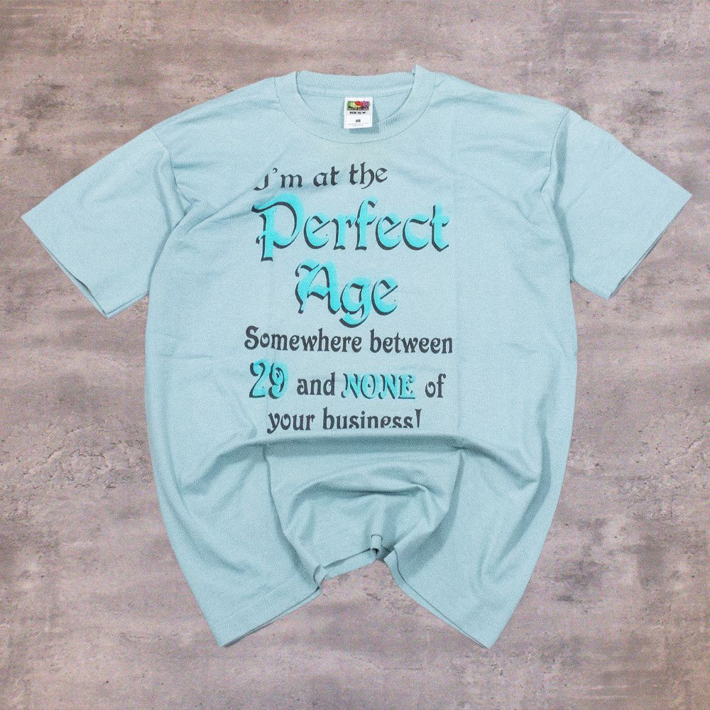 Hysteric Glamour Vintage 1990’s I'm The Perfect Age Meme Comedy Humor T-Shirt Size US L / EU 52-54 / 3 - 1 Thumbnail