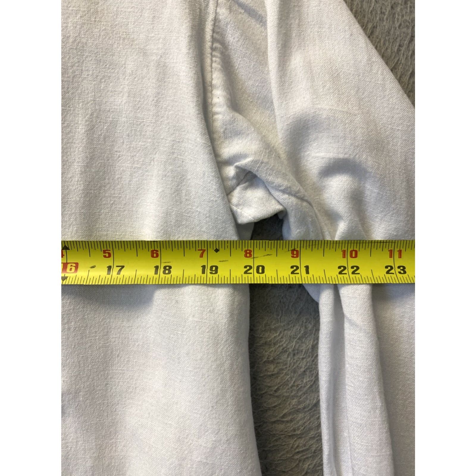 Stradivarius Stradivarius Women's Linen Cropped Boxy Shirt White Short Sleeve V-Neck Button-Up 90s Beach Bohemian Size S / US 4 / IT 40 - 5 Thumbnail