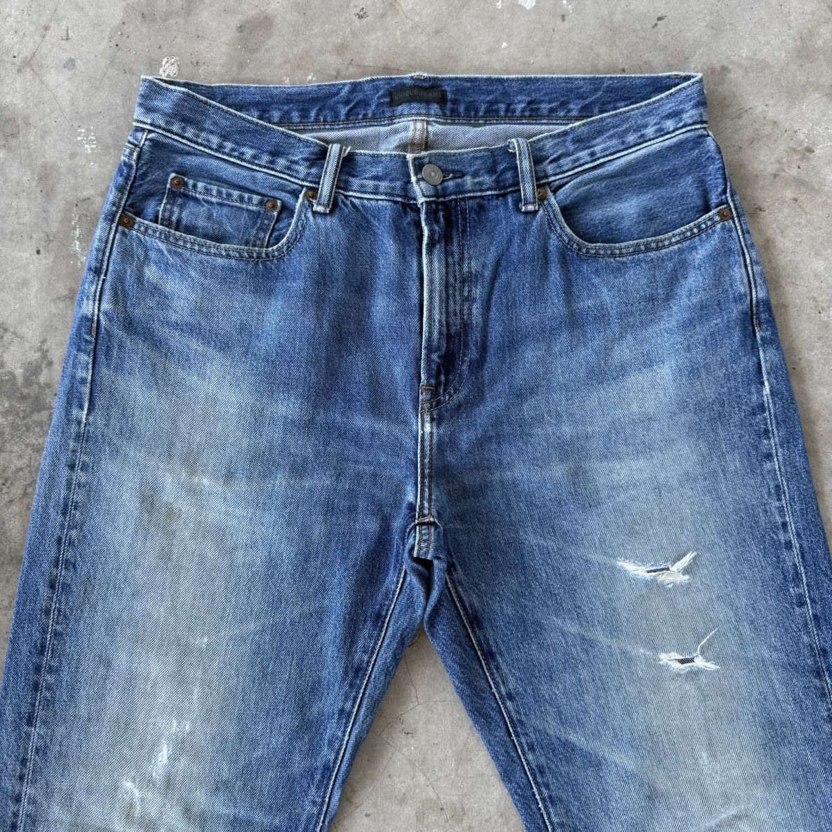 Japanese Brand W35 Vintage S002 Faded Ripped Denim Jean Pants Size US 35 - 2 Thumbnail