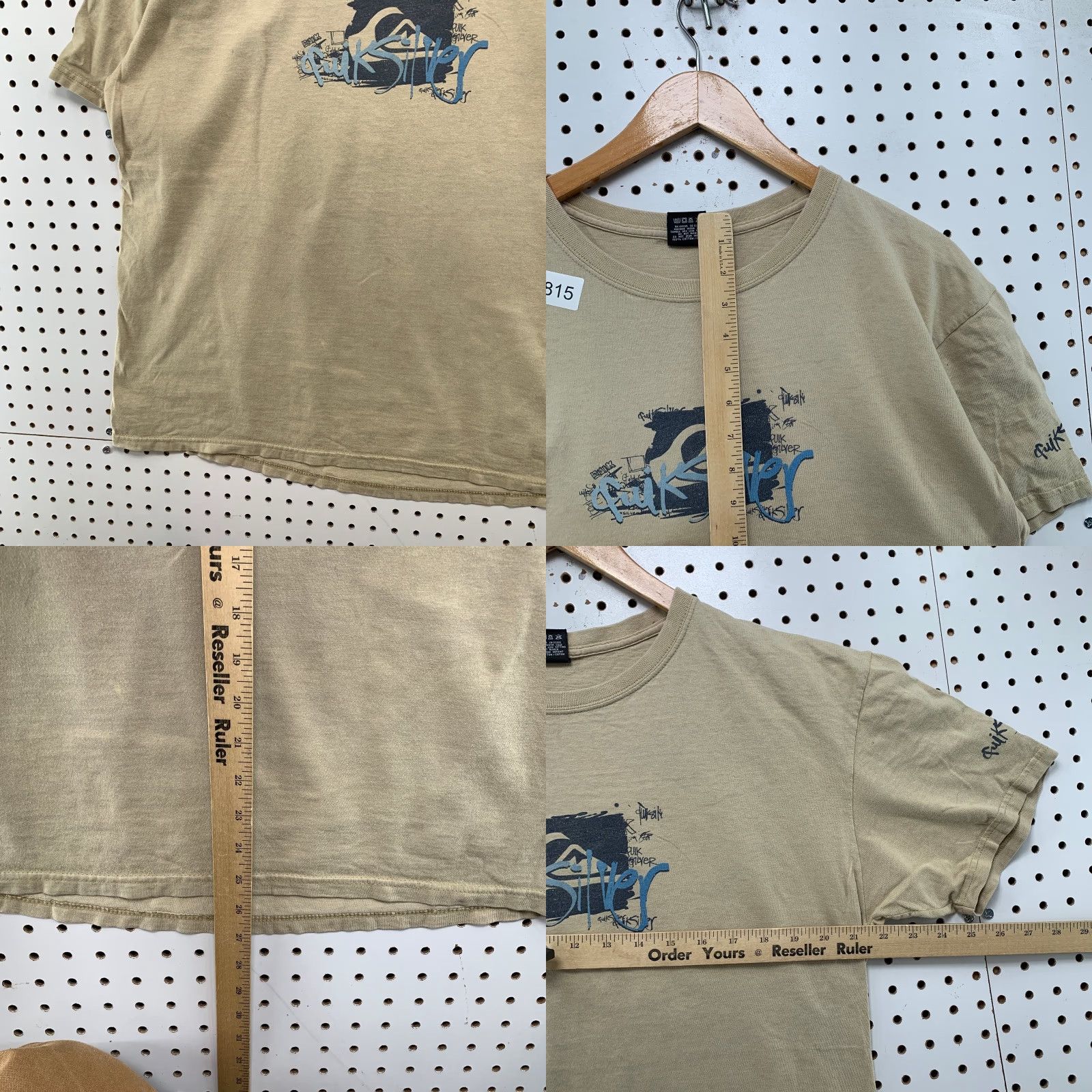 Quiksilver VINTAGE Quiksilver T-Shirt Mens L Beige Beach Surf 90s Tee Womens? Size US L / EU 52-54 / 3 - 8 Thumbnail