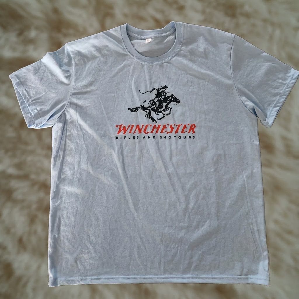 Etro Winchester Rifles & Shotguns T Shirt Tee Mens 2XL White Cowboy Logo Retro Size US XXL / EU 58 / 5 - 1 Thumbnail