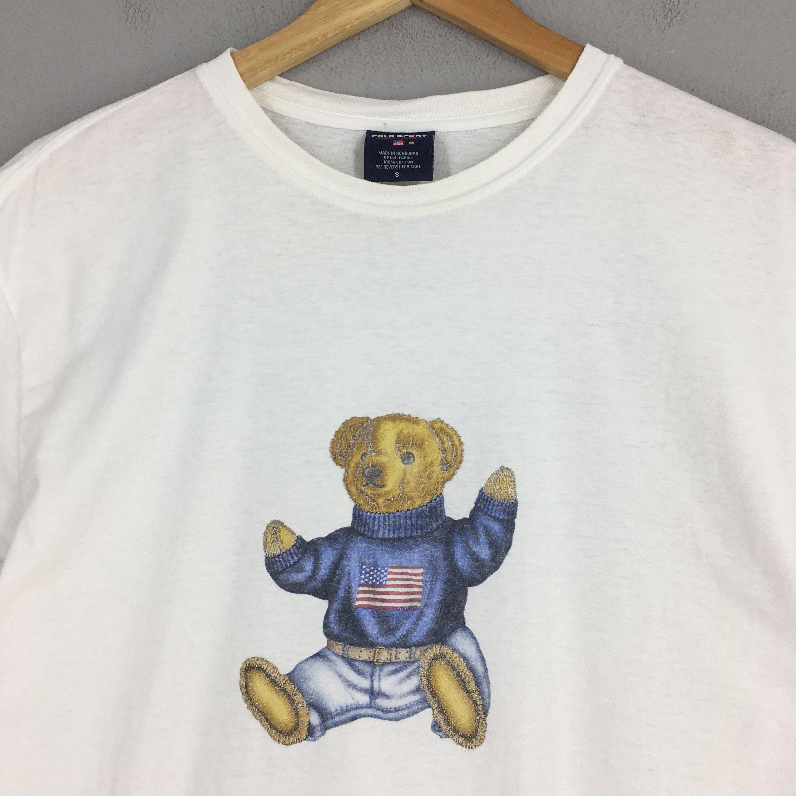 Polo Ralph Lauren Vintage Polo Sport Ralph Lauren Polo Bear White Tshirt Small Size US S / EU 44-46 / 1 - 2 Thumbnail