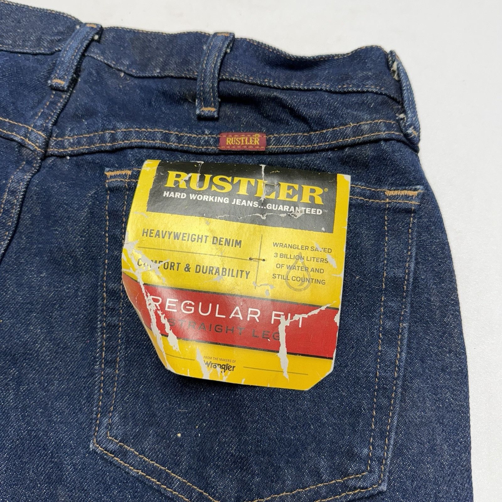 Rustler Rustler Jeans Regular Fit Straight Leg Dark Wash Denim Mens Size US 35 - 8 Thumbnail