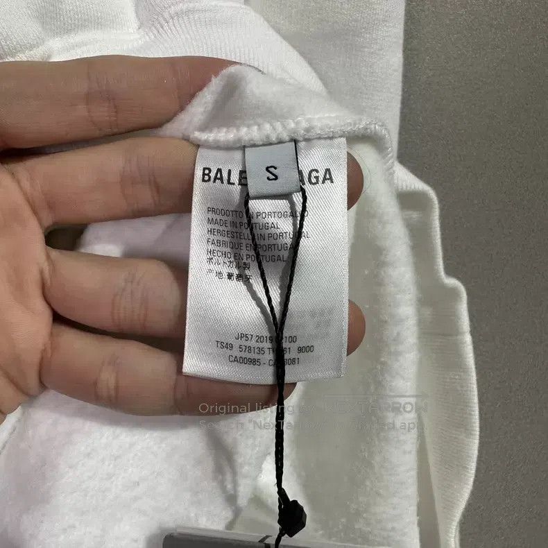 Balenciaga Balenciaga Eiffel Tower Small Logo White Hoodie Size US S / EU 44-46 / 1 - 6 Thumbnail