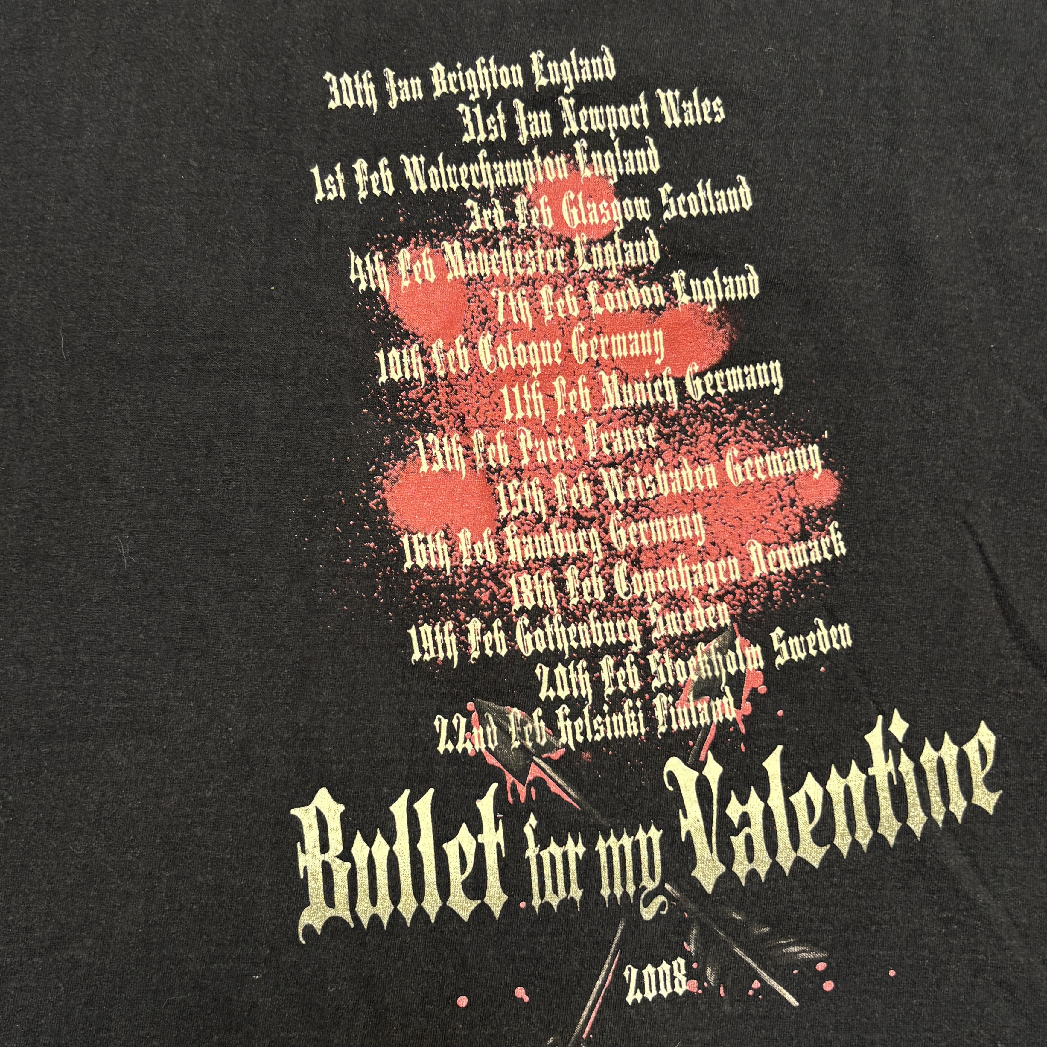 Band Tees Vintage Bullet For My Valentine Shirt Y2K Metalcore Band Tee Size US L / EU 52-54 / 3 - 13 Thumbnail