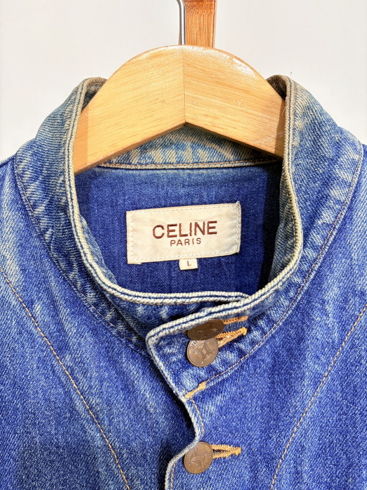 Celine Vintage Celine Denime Jacket Size US L / EU 52-54 / 3 - 10 Thumbnail