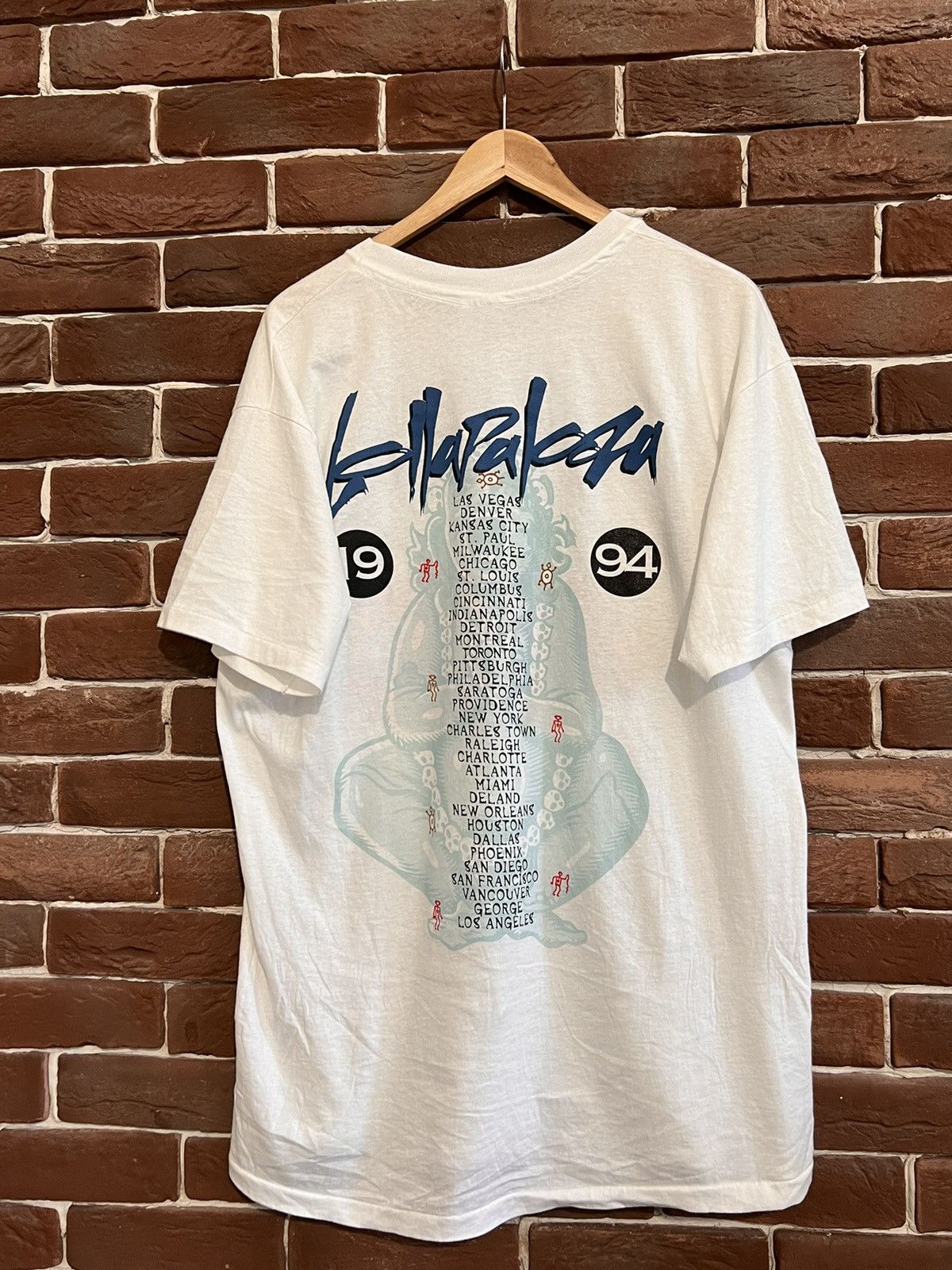 Vintage 90s Lollapalooza Shirt Pearl Jam Rock Metal Band Tee