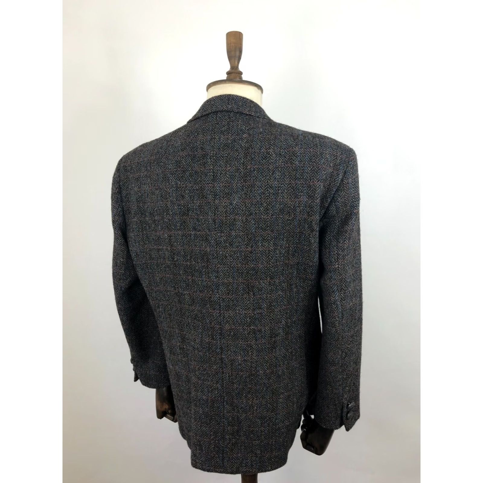 Harris Tweed Harris Tweed Blazer Pure New Wool Men Gray Classic Size 44L - 3 Thumbnail