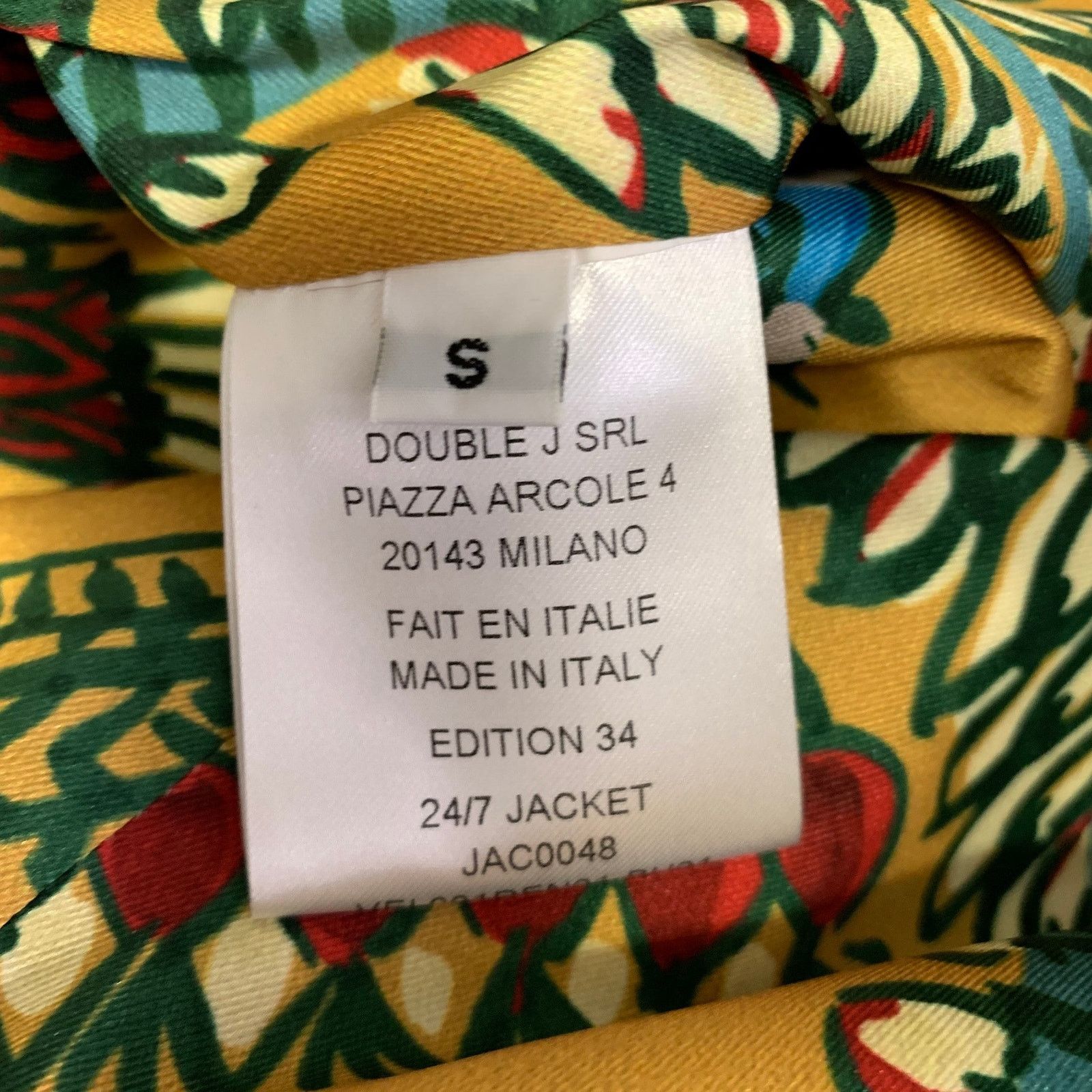La DoubleJ LA DOUBLEJ Size S Teal Mustard Cotton Geometric Jacket Size S / US 4 / IT 40 - 6 Thumbnail