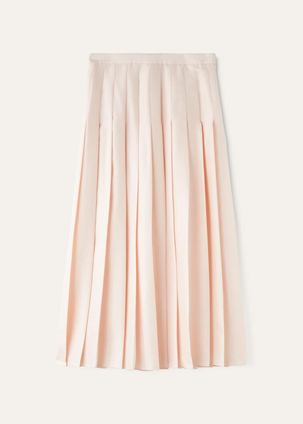 Loro Piana o1srvl11e0825 FAO6925 Romy Midi Skirt in Light Pink Size 25" / US 0 / IT 36 - 1 Thumbnail
