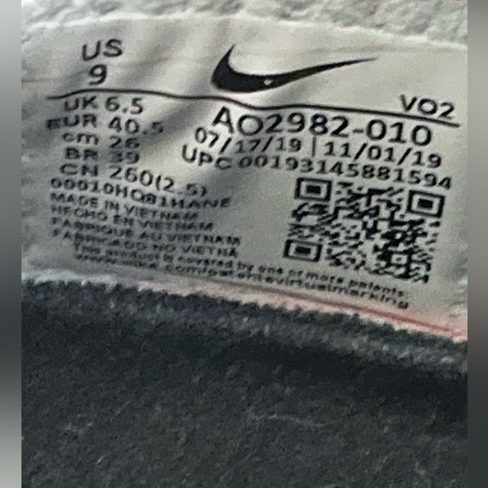 Nike Nike Metcon 5 Black White CrossFit Training Shoes Womens 9 Size US 9 / IT 39 - 9 Thumbnail