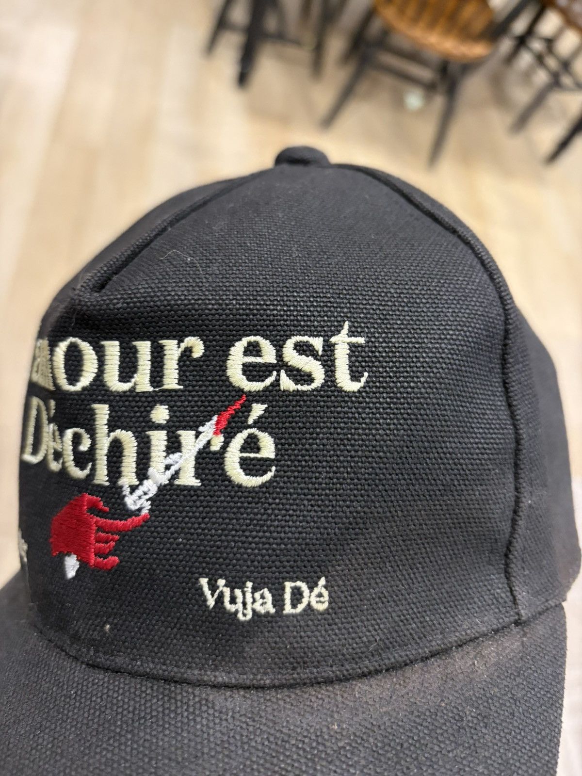 Vuja De Vuja Dé L’amour est déchiré Japanese Canvas Hat (v2) Size ONE SIZE - 6 Thumbnail