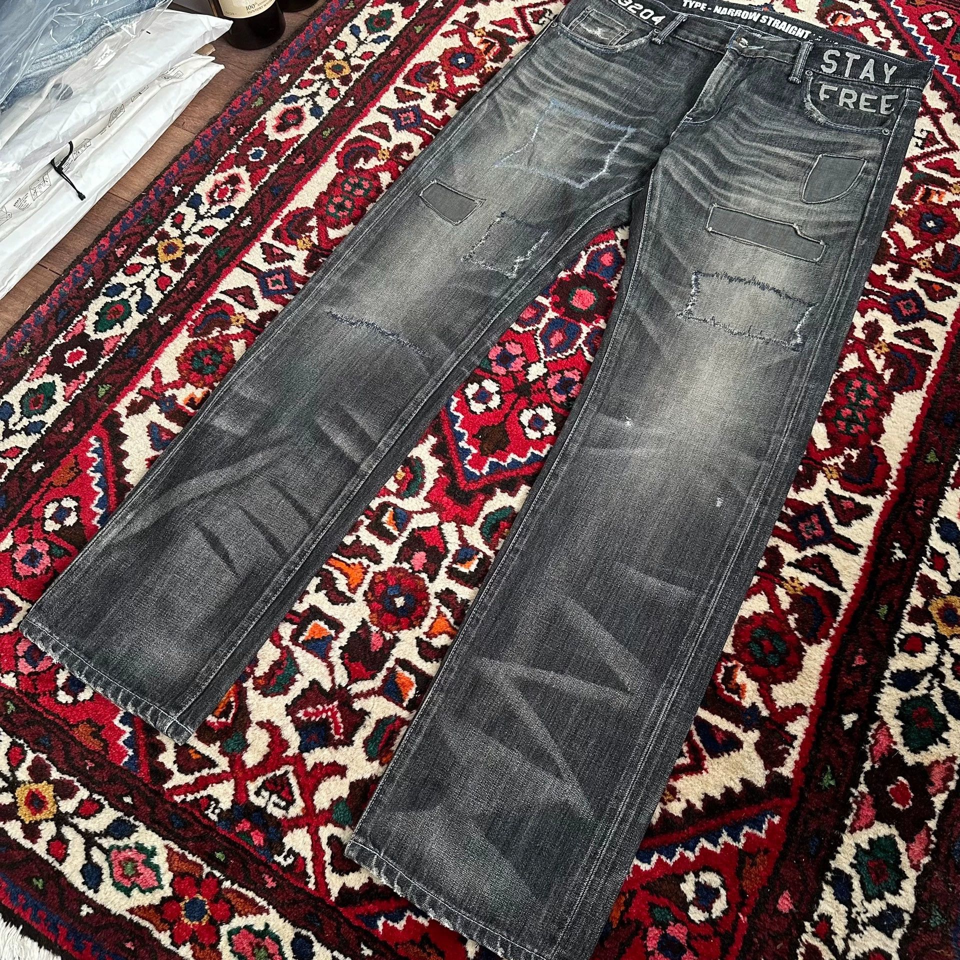 Neighborhood nbhd Narrow Denim Jeans Black M Size US 33 - 6 Thumbnail