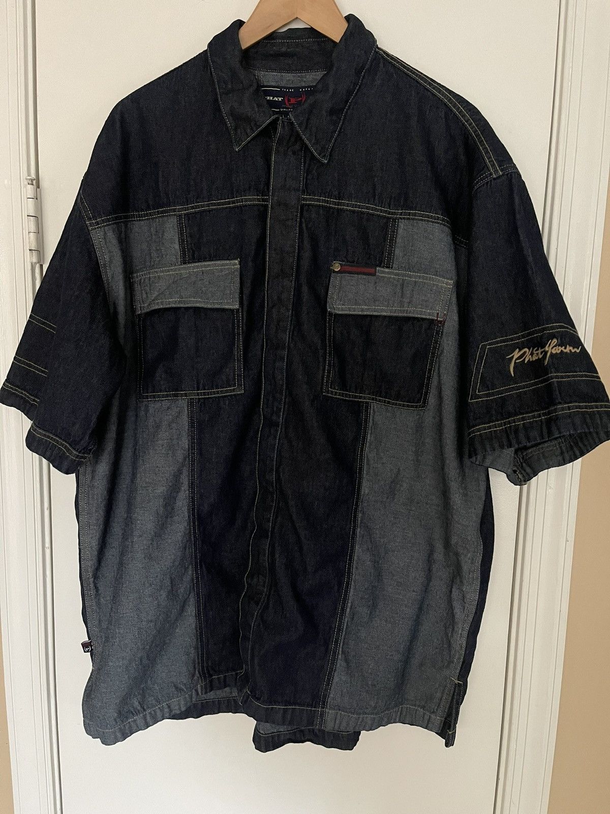 Phat Farm Vintage Phat Farm Denim Button Up Shirt Size US XL / EU 56 / 4 - 1 Thumbnail
