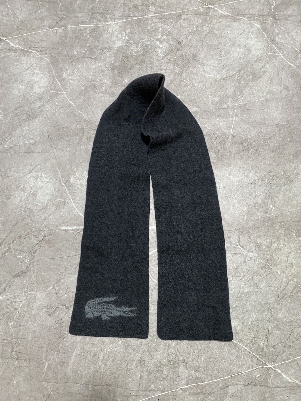 Lacoste Vintage Y2K Lacoste Two Sides Scarf Black/Gray OS Size ONE SIZE - 3 Thumbnail